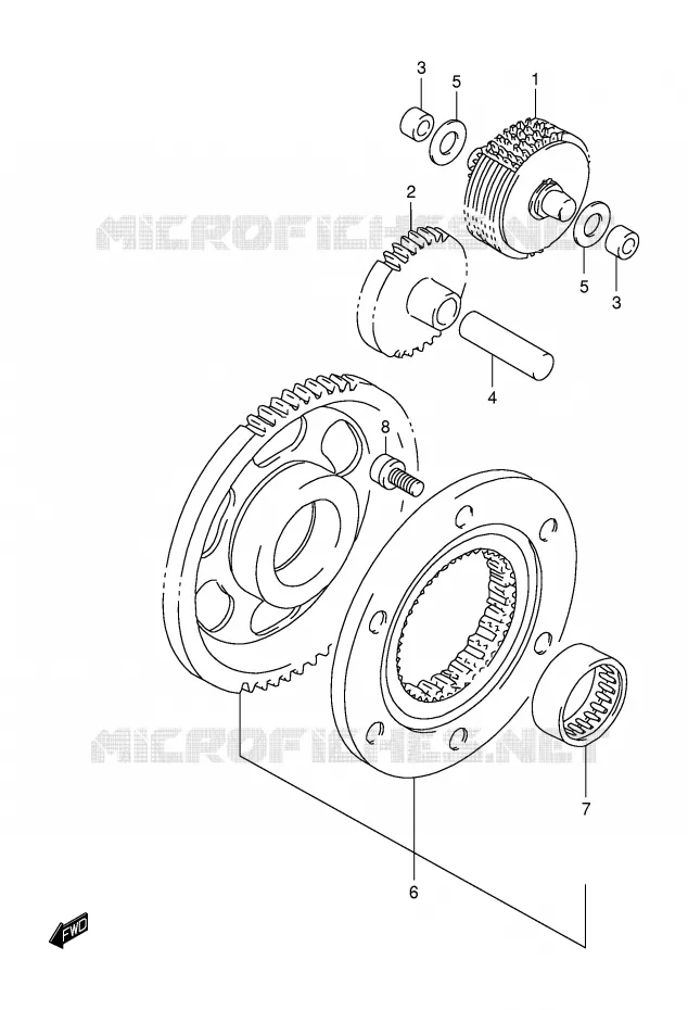 STARTER MOTOR CLUTCH Suzuki MOTO 650 DR 2004  DR650SEK4(E4)