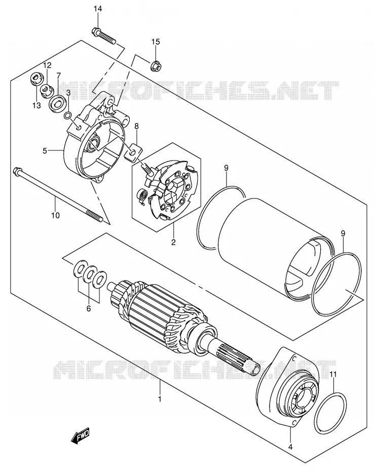 STARTER MOTOR Suzuki MOTO 1000 V-STROM 2006  DL1000K6(E2)