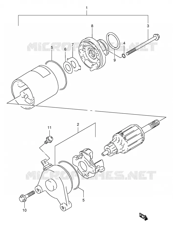 STARTER MOTOR Suzuki MOTO 125 DR 2001  DR125SEUK1(E2)