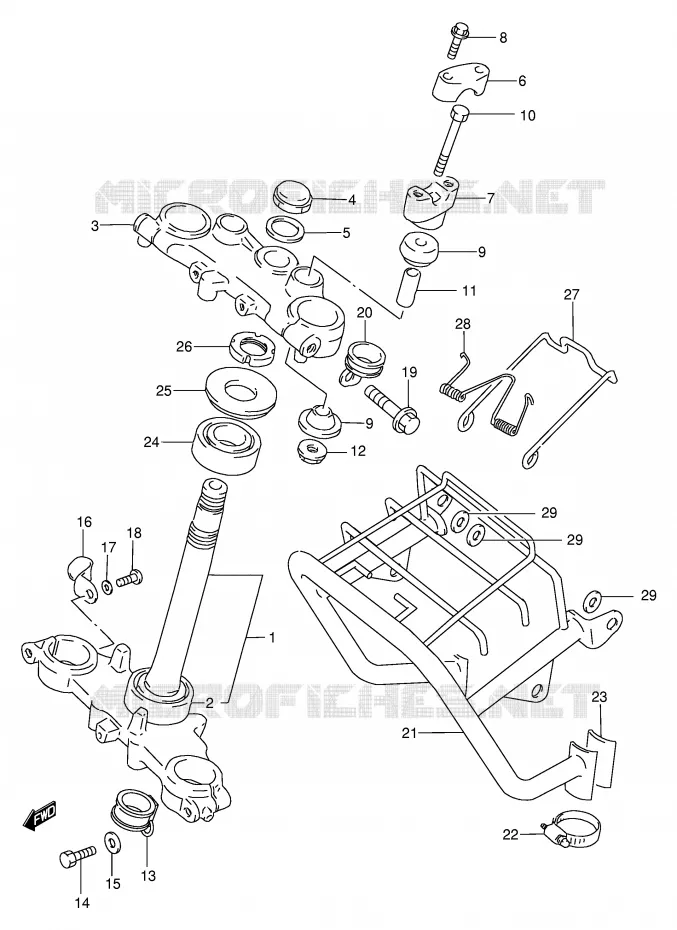 STEERING COLUMN Suzuki MOTO 200 DF 1997  DF200EV