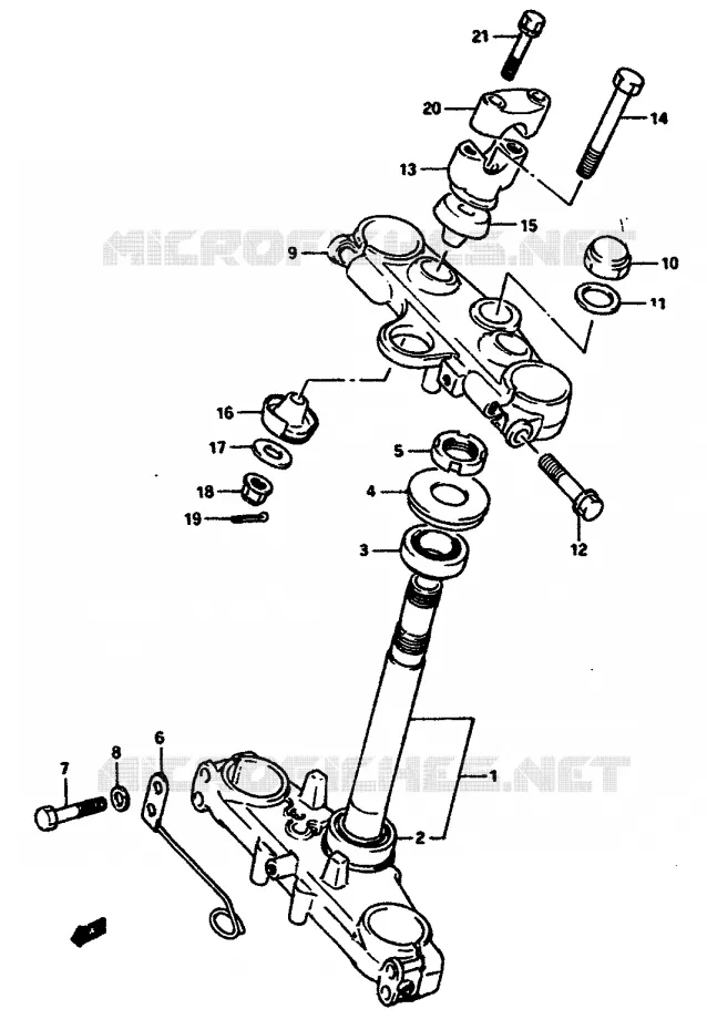 STEERING COLUMN Suzuki MOTO 650 DR 1990  DR650SL(L/M)