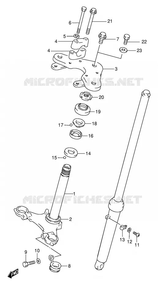 STEERING COLUMN Suzuki MOTO 80 DS 1997  DS80V(E24)