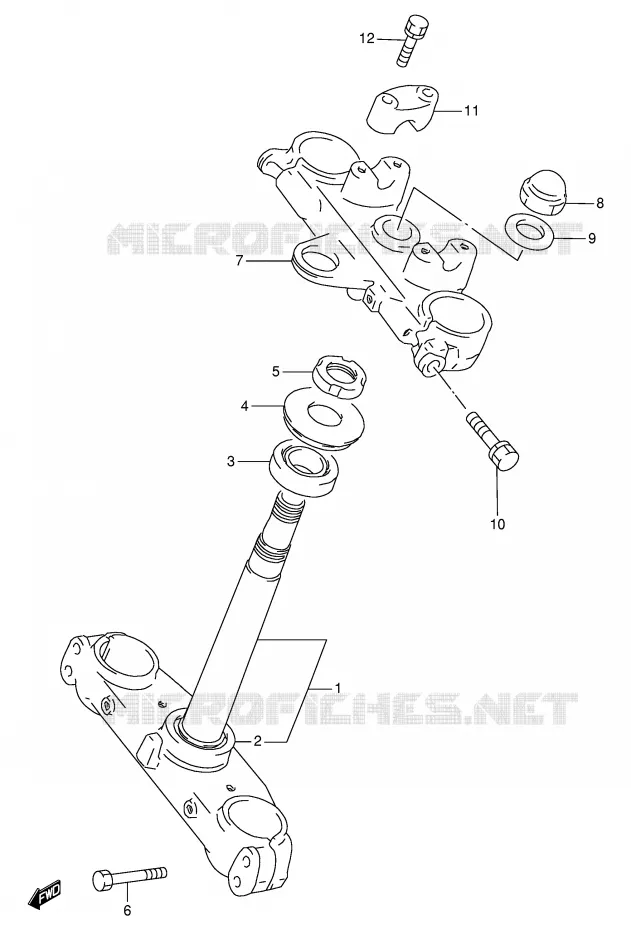 STEERING COLUMN Suzuki MOTO 800 DR 1997  DR800SUV
