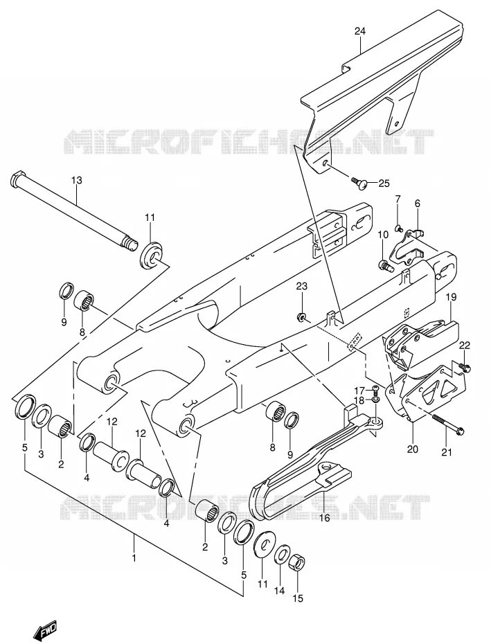 SWINGARM Suzuki MOTO 400 DR-Z 2002  DR-Z400SK2(E2)