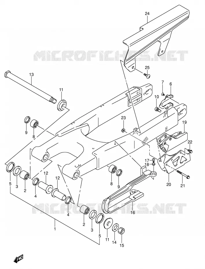 SWINGARM Suzuki MOTO 400 DR-Z 2005  DR-Z400SK5(E2)