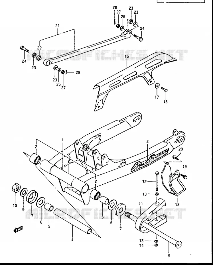 SWINGARM Suzuki MOTO 500 DR 1988  DR500J(G/H/J)