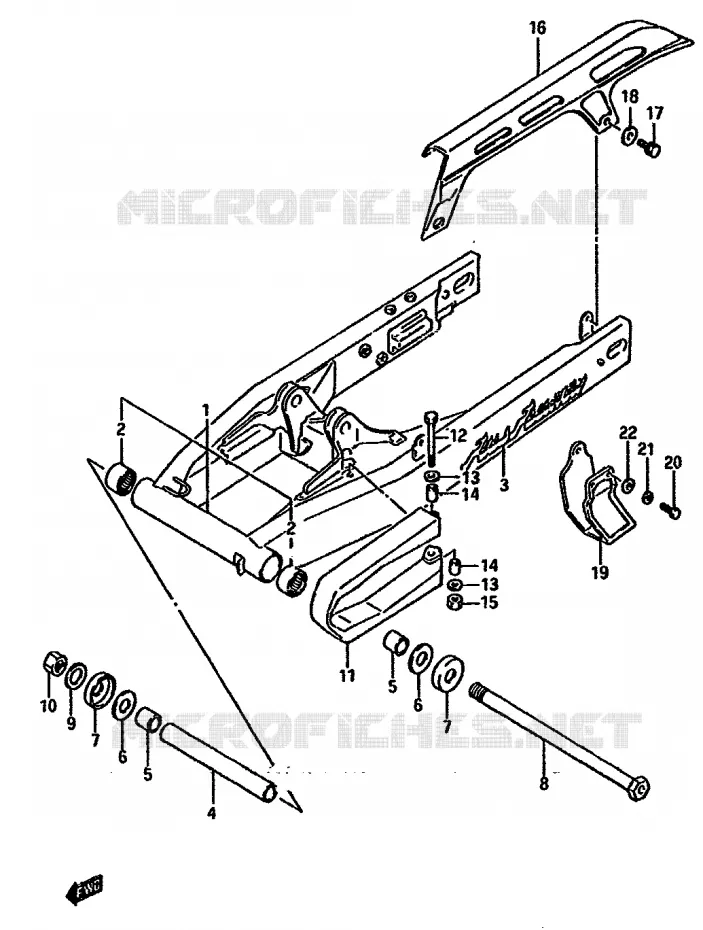 SWINGARM Suzuki MOTO 750 DR 1988  DR750SJ(J/K)