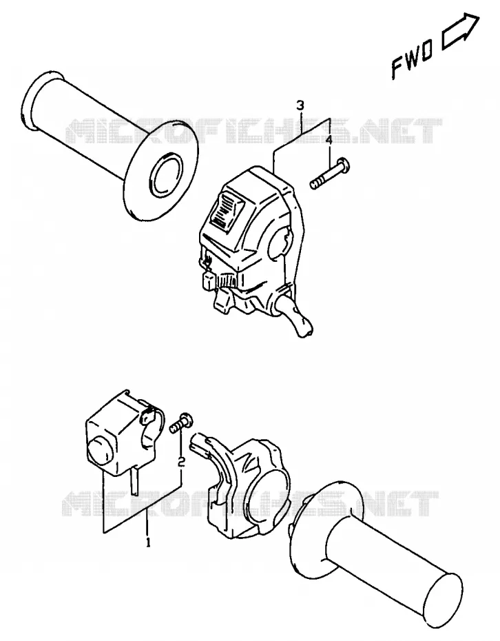 SWITCHES (MODEL W/X, E24) Suzuki MOTO 350 DR 1997  DR350V(V/W/X)