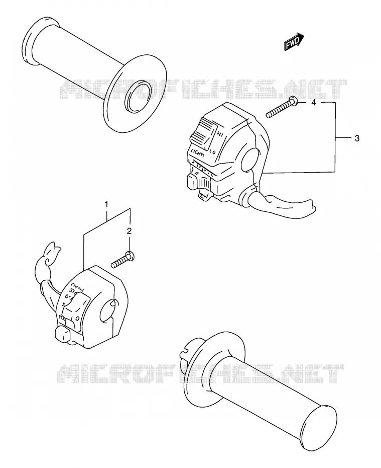 SWITCHES Suzuki MOTO 200 DR 1997  DR200SEV(E24)