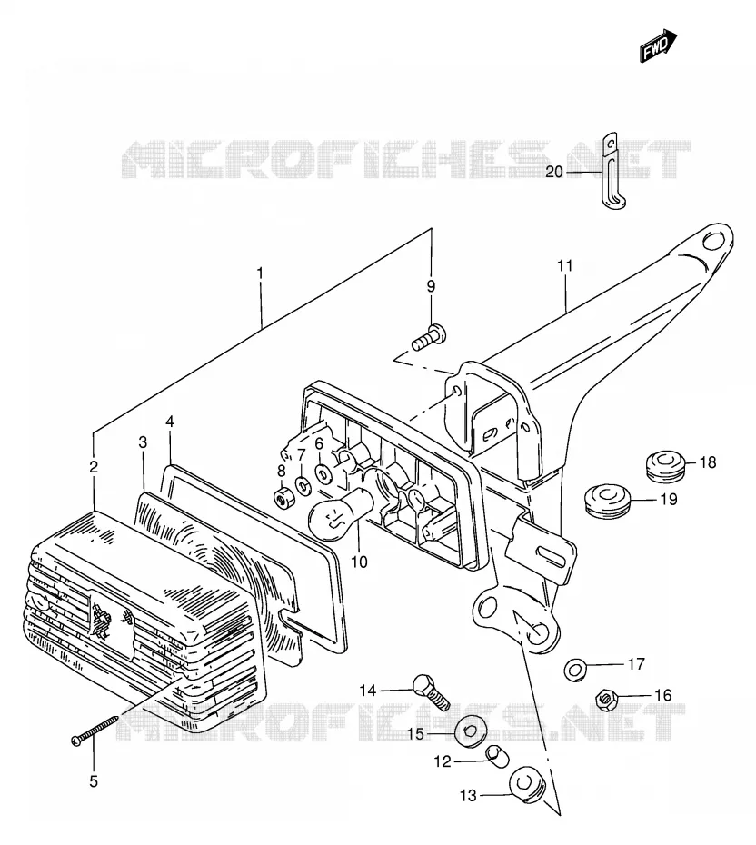 TAIL LIGHT Suzuki MOTO 120 BX 1995  BX120S(P97)
