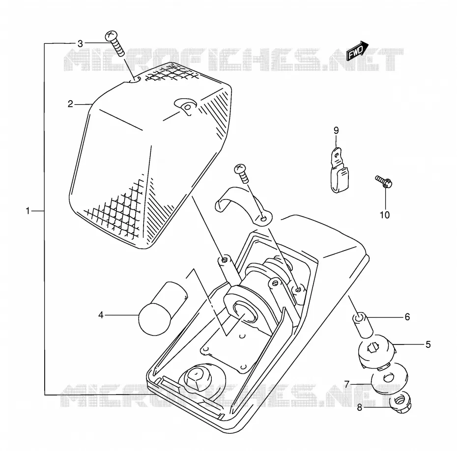 TAIL LIGHT Suzuki MOTO 350 DR 1992  DR350N(E3)