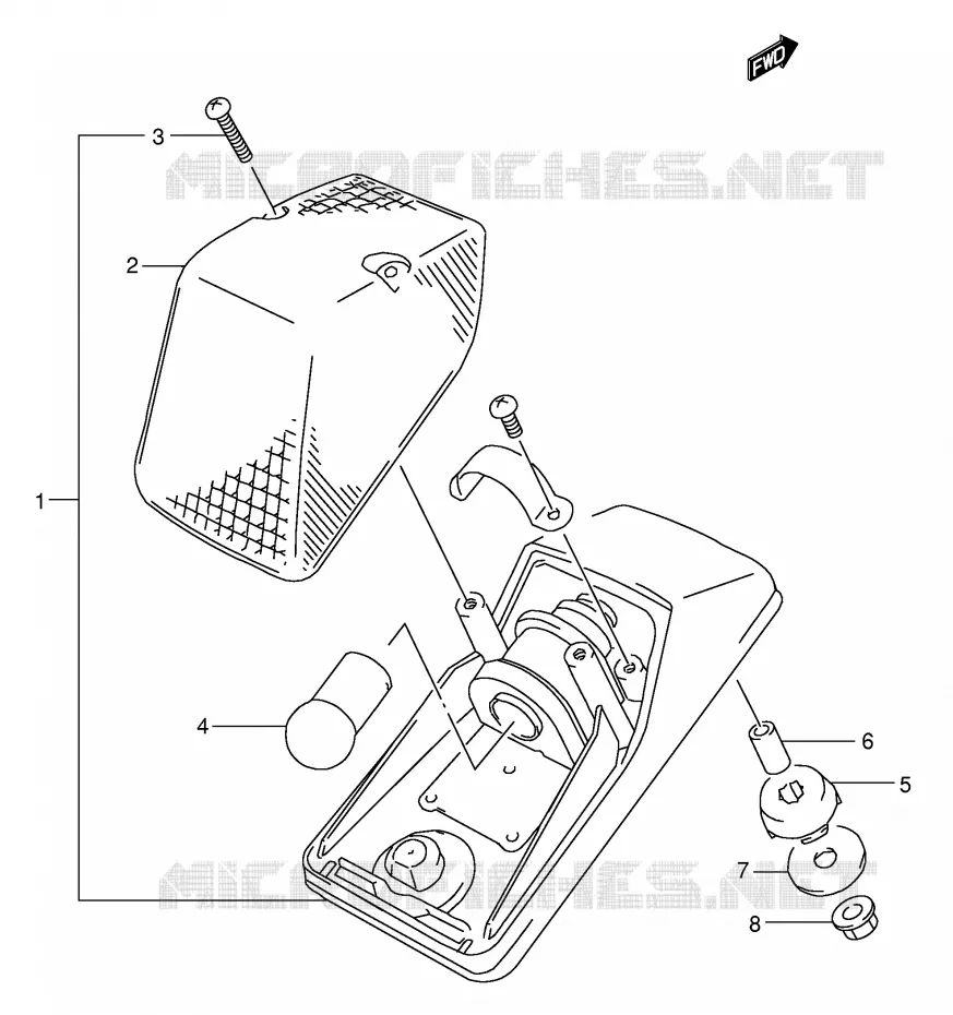 TAIL LIGHT Suzuki MOTO 350 DR 1994  DR350R(E1)
