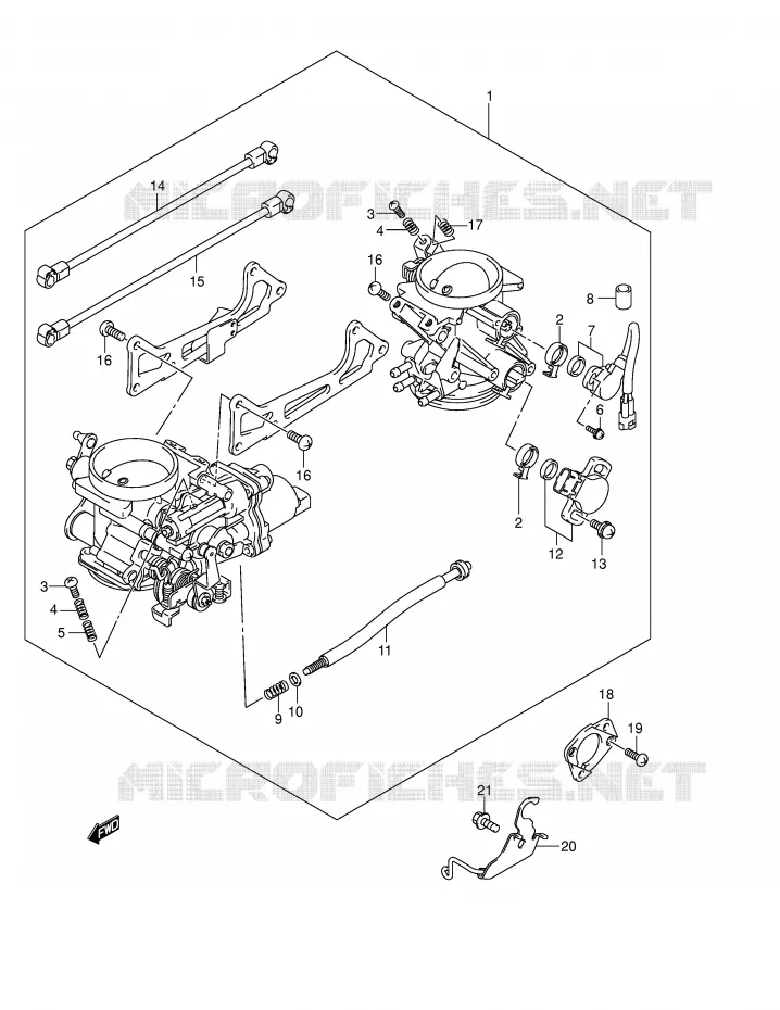 THROTTLE BODY Suzuki MOTO 650 V-STROM 2005  DL650U3K5(E2)