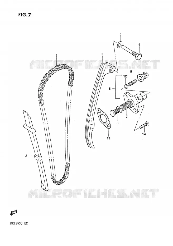TIMING Suzuki MOTO 125 DR 1987  DR125SH(E2)