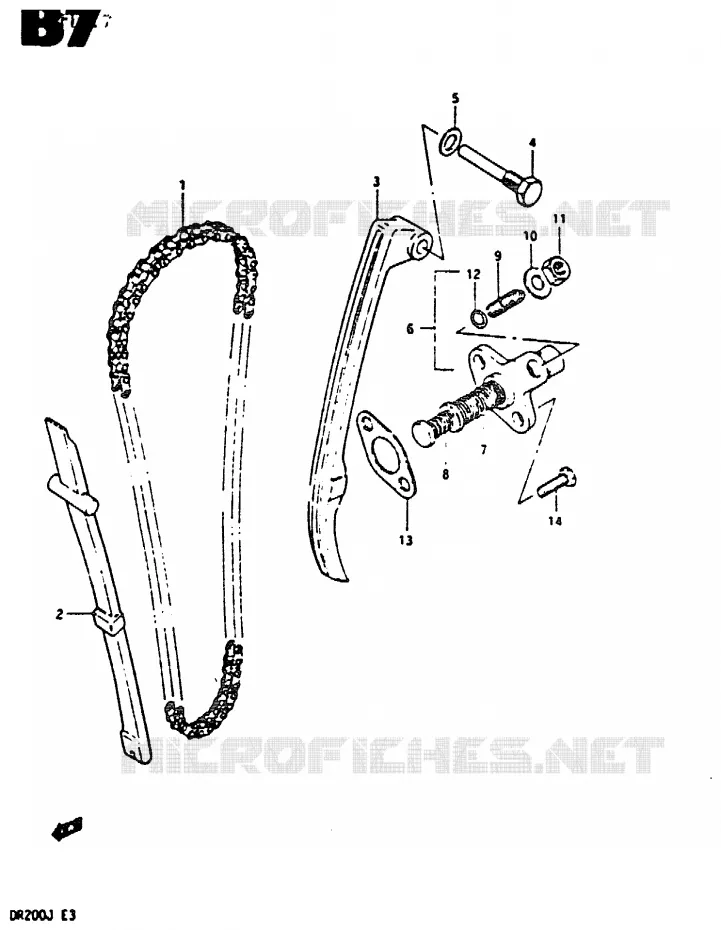TIMING Suzuki MOTO 200 DR 1987  DR200H(G/H/J)