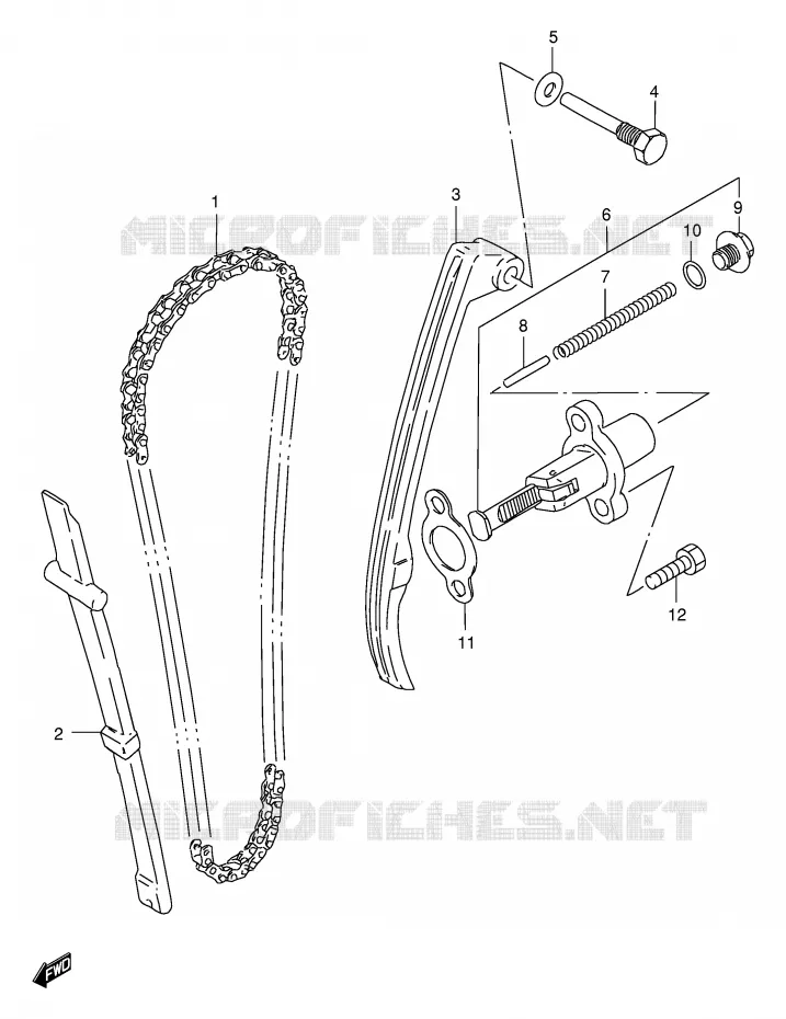 TIMING Suzuki MOTO 200 DR 1998  DR200SEW(E24)