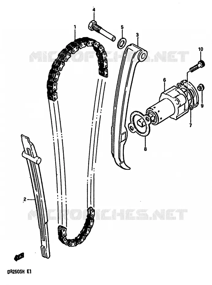 TIMING Suzuki MOTO 250 DR 1984  DR250SE(E/F/G/H)