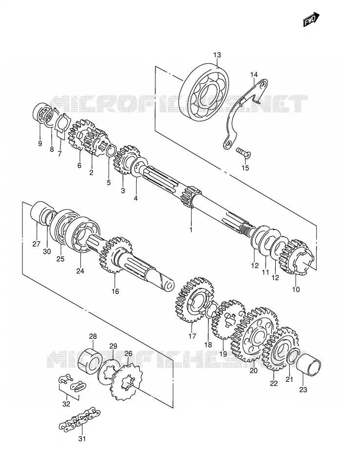 TRANSMISSION Suzuki MOTO 115 AP 2000  AX115Y(E71)