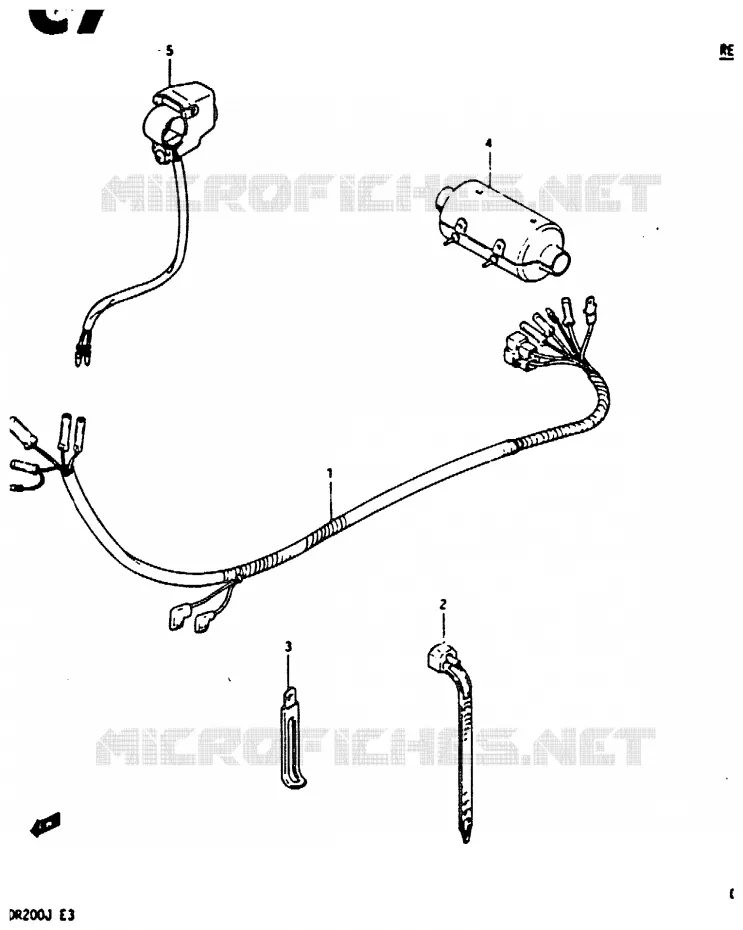 WIRING HARNESS Suzuki MOTO 200 DR 1986  DR200G(G/H/J)