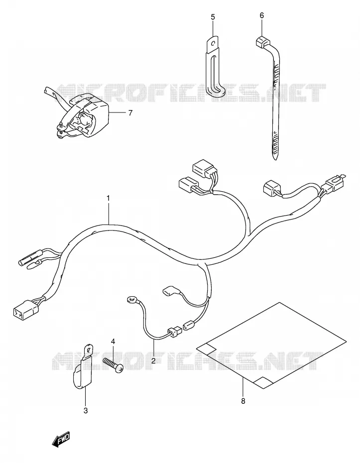 WIRING HARNESS Suzuki MOTO 350 DR 1993  DR350P(E1)