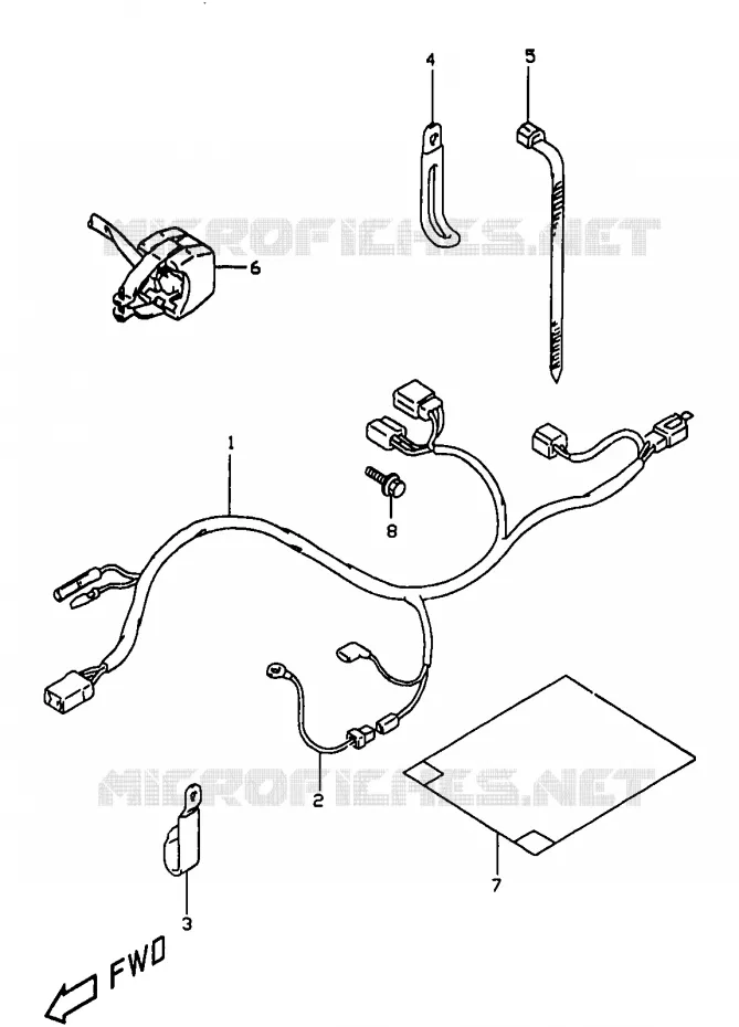 WIRING HARNESS Suzuki MOTO 350 DR 1998  DR350W(V/W/X)