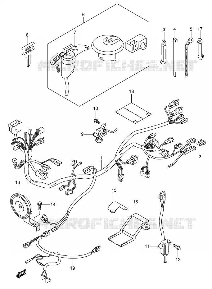 WIRING HARNESS Suzuki MOTO 400 DR-Z 2001  DR-Z400SK1(E2)