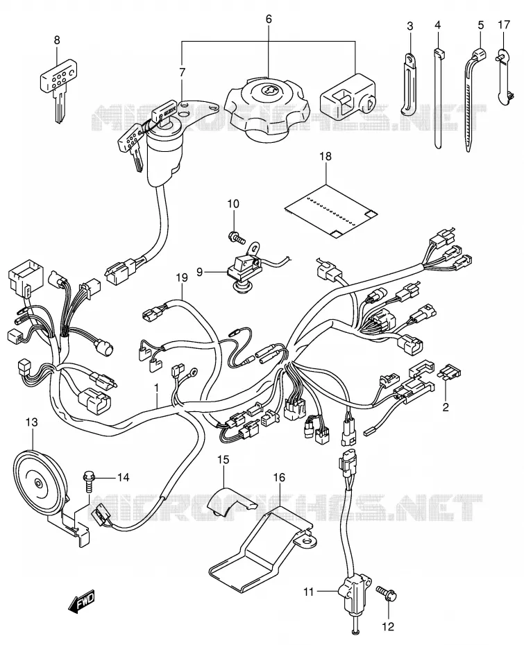 WIRING HARNESS Suzuki MOTO 400 DR-Z 2002  DR-Z400SK2(E3/E28)