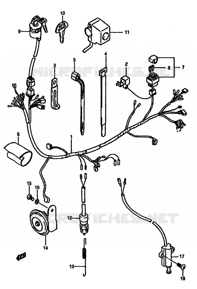 WIRING HARNESS Suzuki MOTO 600 DR 1985  DR600SUF(E2)