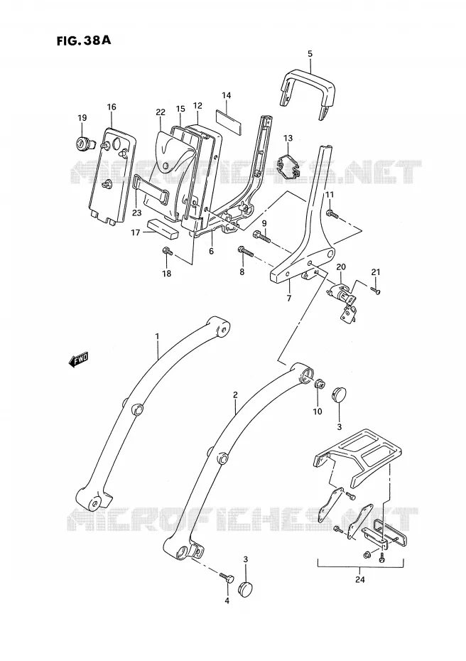 BACKREST (MODEL S) Suzuki MOTO 1400 INTRUDER 1995  VS1400GLPS(E2)