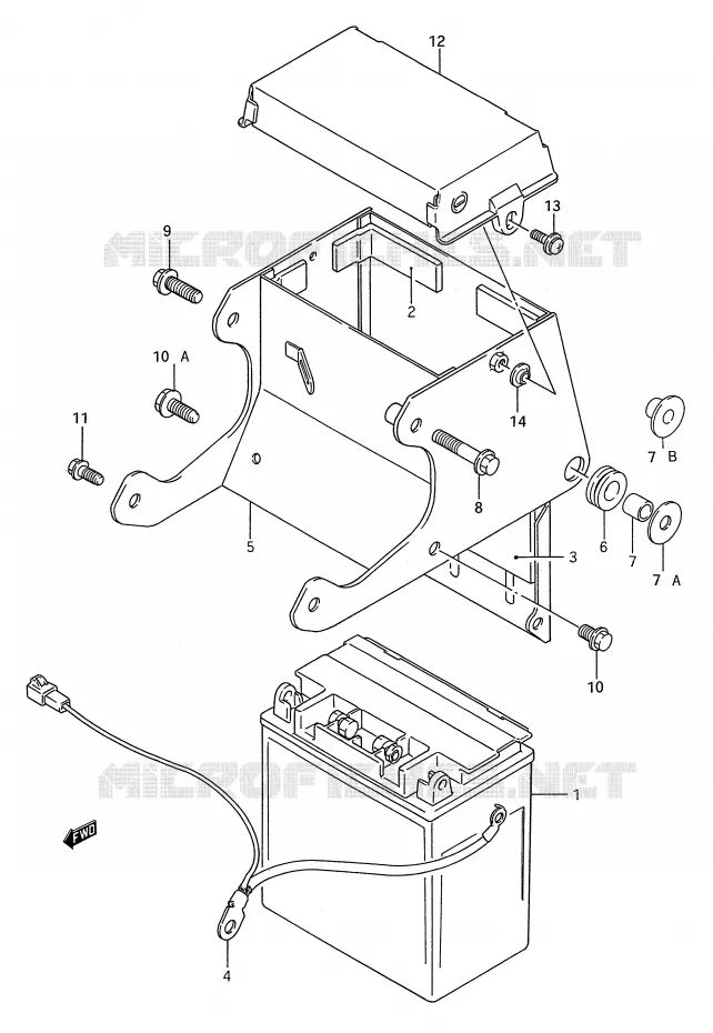 BATTERY Suzuki MOTO 1400 INTRUDER 1987  VS1400GLPH(E28)