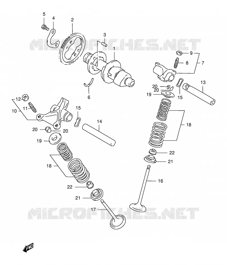 CAM SHAFT - VALVE Suzuki MOTO 650 FREEWIND 1997  XF650V(E2)