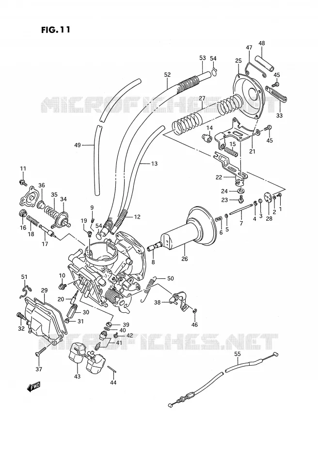 CARBURETOR (FRONT)(MODEL H/J/K/L/M/N/P/R) Suzuki MOTO 1400 INTRUDER 1995  VS1400GLPS(E2)