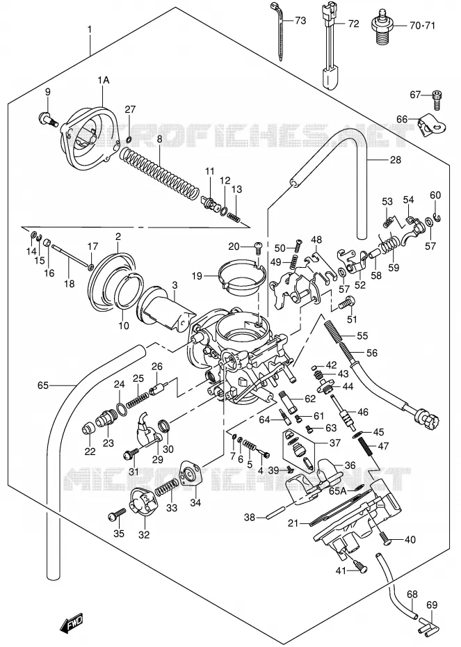 CARBURETOR (MODEL K1/K2/K3/K4) Suzuki MOTO 800 VOLUSIA 2002  VL800K2(E2)