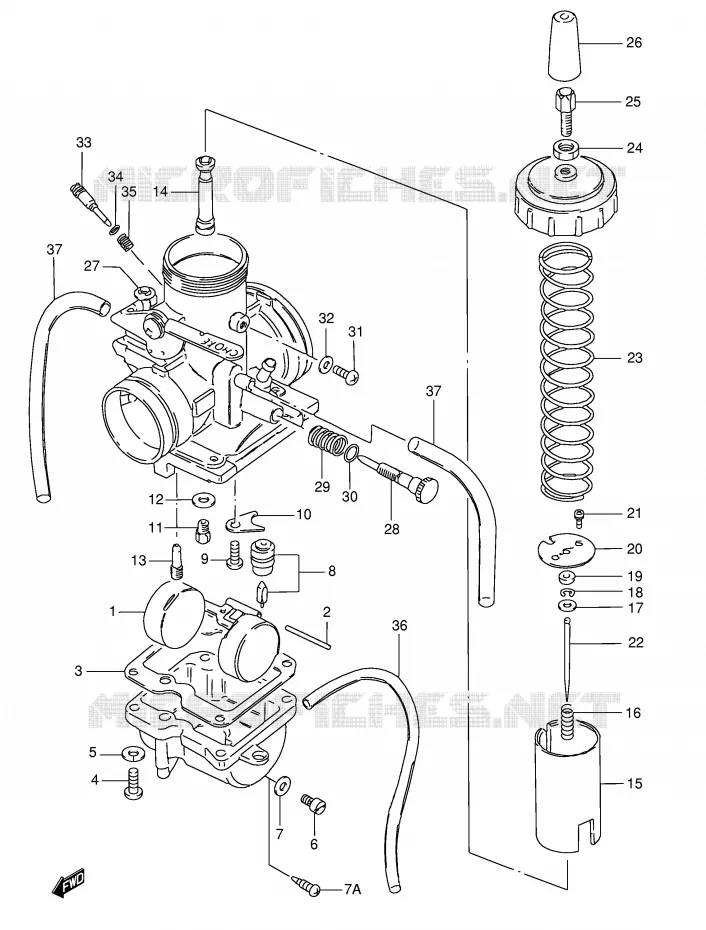CARBURETOR Suzuki MOTO 185 TS-ER 2000  TS185ERY(E1)