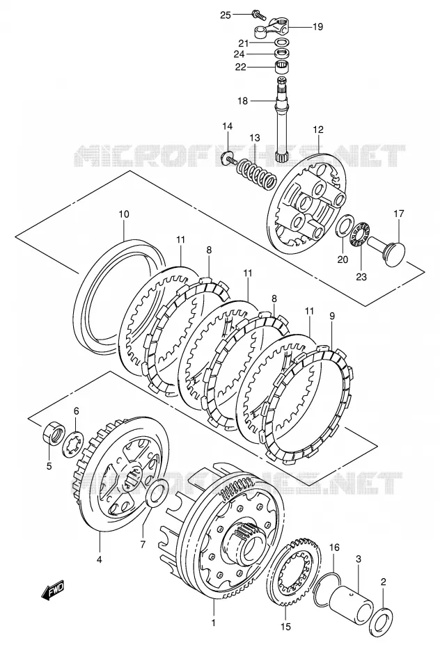CLUTCH Suzuki MOTO 125 INTRUDER 2002  VL125K2(E2)