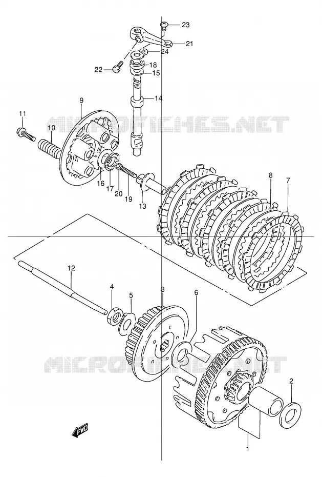 CLUTCH Suzuki MOTO 125 TU 1999  TU125XTX(E2)