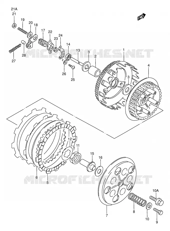 CLUTCH Suzuki MOTO 50 TS-W 1984  TS50WE(E6)
