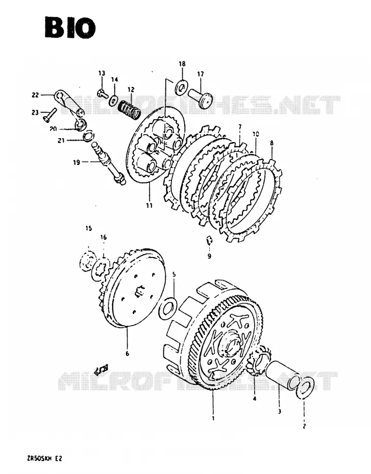 CLUTCH Suzuki MOTO 50 ZR 1987  ZR50SKH(E/H)