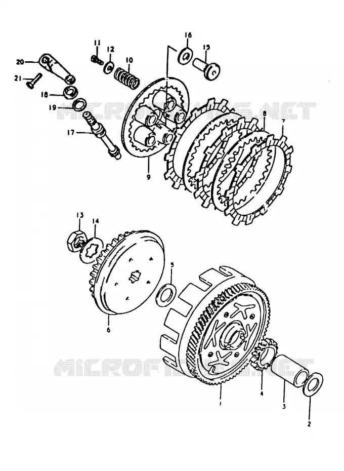 CLUTCH Suzuki MOTO 50 ZR 1992  ZR50KEN