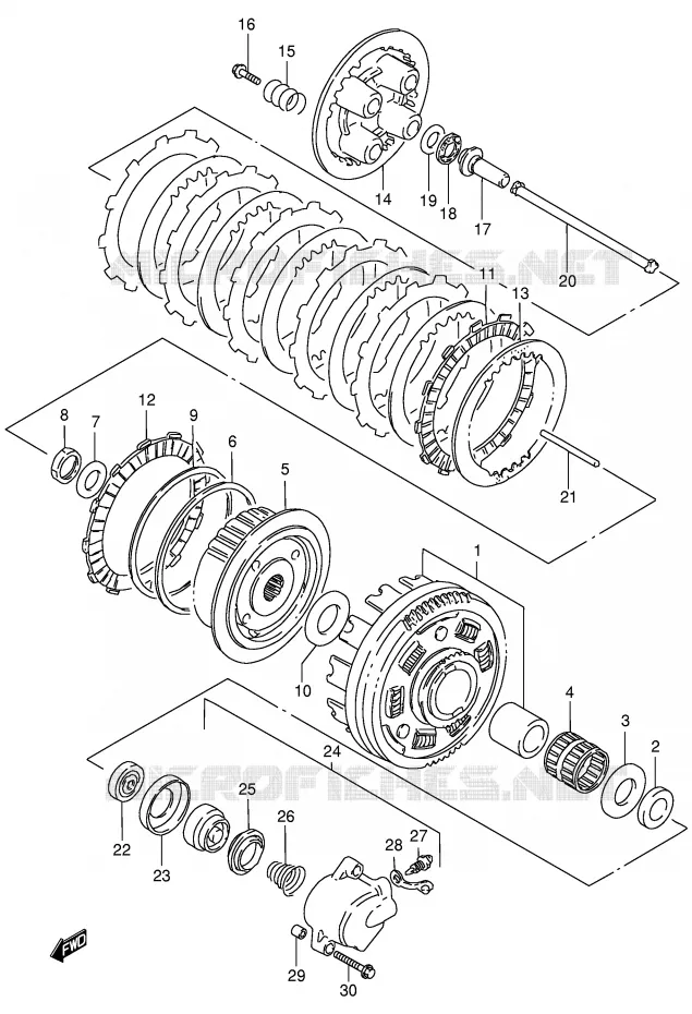 CLUTCH Suzuki MOTO 800 INTRUDER 1998  VS800GLW(E2)