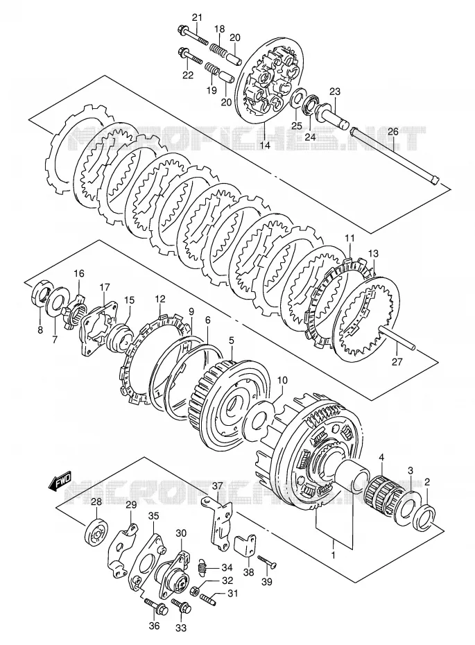 CLUTCH Suzuki MOTO 800 VX 1994  VX800R(E4)