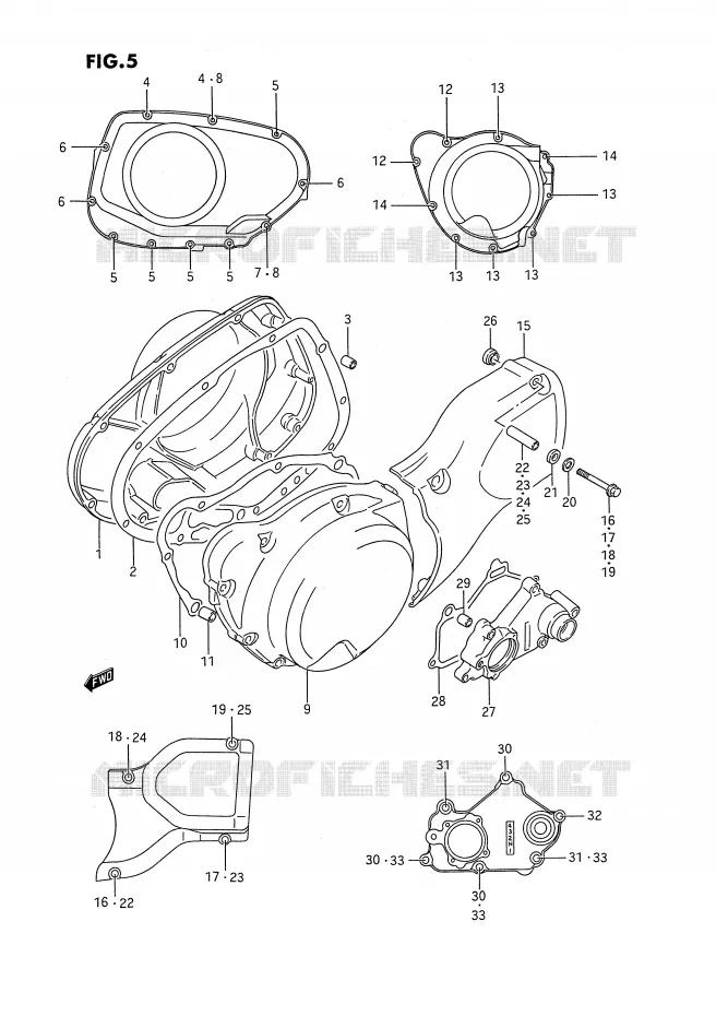 CRANKCASE COVER Suzuki MOTO 1400 INTRUDER 1994  VS1400GLPR(E2)