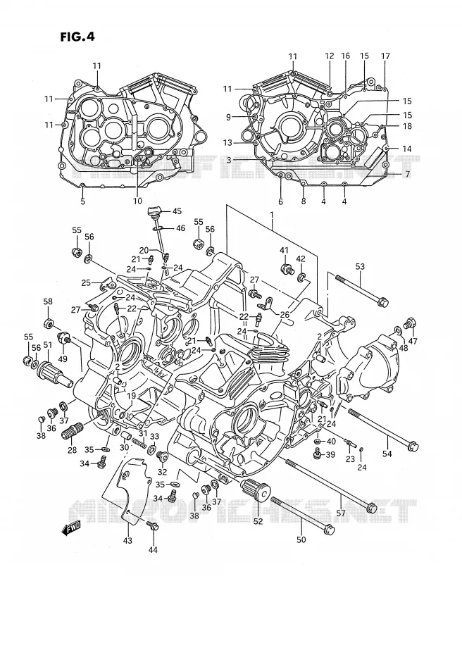 CRANKCASE Suzuki MOTO 1400 INTRUDER 1991  VS1400GLFM(E2)