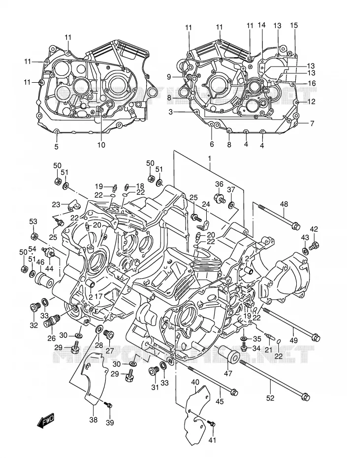 CRANKCASE Suzuki MOTO 1500 INTRUDER 2000  VL1500Y(E2)
