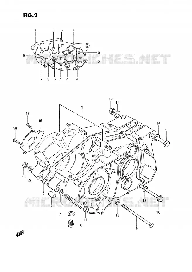 CRANKCASE Suzuki MOTO 185 TS-ER 1982  TS185ERZ(E24)