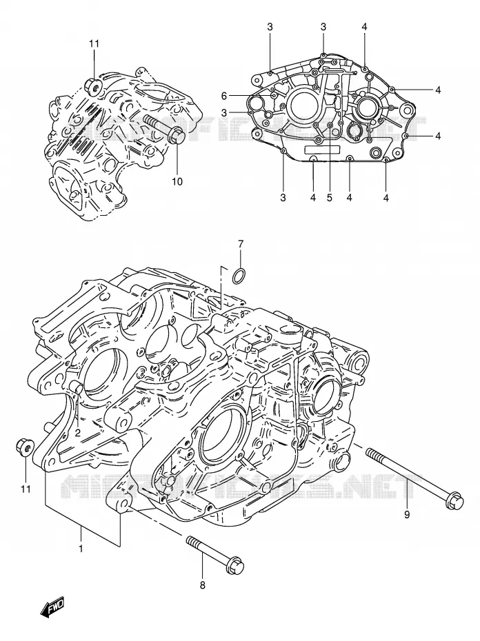CRANKCASE Suzuki MOTO 250 TU 2000  TU250XY(E2)