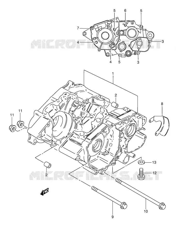 CRANKCASE Suzuki MOTO 50 TS-X 1987  TS50XKH(E1)