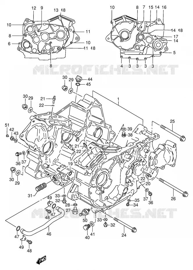 CRANKCASE Suzuki MOTO 800 INTRUDER 2000  VS800GLY(E2)