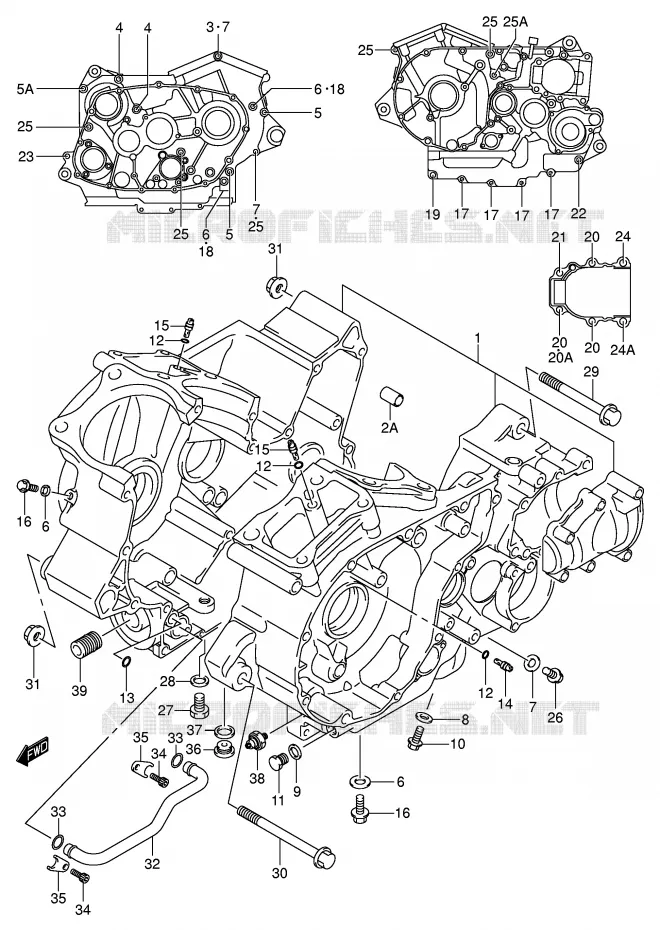 CRANKCASE Suzuki MOTO 800 VOLUSIA 2004  VL800ZK4(E2)