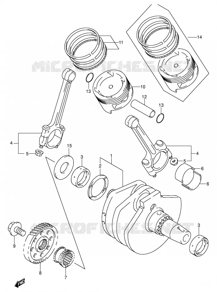 CRANKSHAFT Suzuki MOTO 800 VOLUSIA 2003  VL800ZK3(E2)